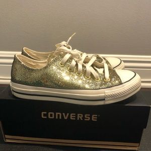 Gold Glitter Converse